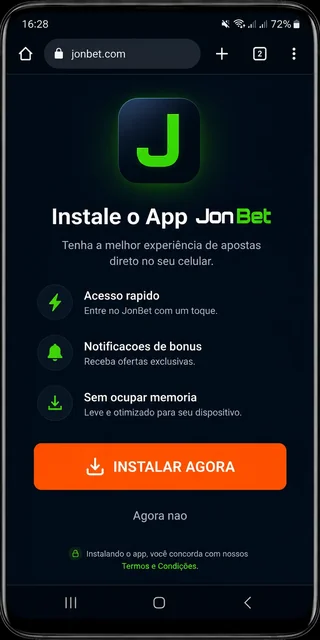 Tela do iPhone instalando o PWA da JonBet via Safari com a opção Adicionar à Tela de Início destacada